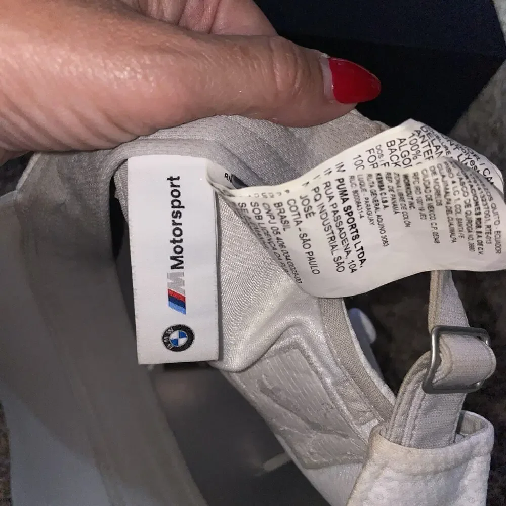 BMW Motorsport Hat Cap Strap Back White Puma Race Car Racing F1